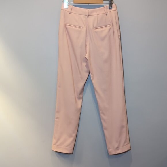 CLUB MONACO Slim Tapered Trousers Wool Blend Neutral Cropped Ankle Pants - Picture 8 of 11